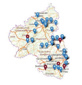Landkarte der Landessprachkurse Landkarte der Landessprachkurse